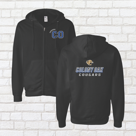Athletic Cougars Zip Up Hoodie