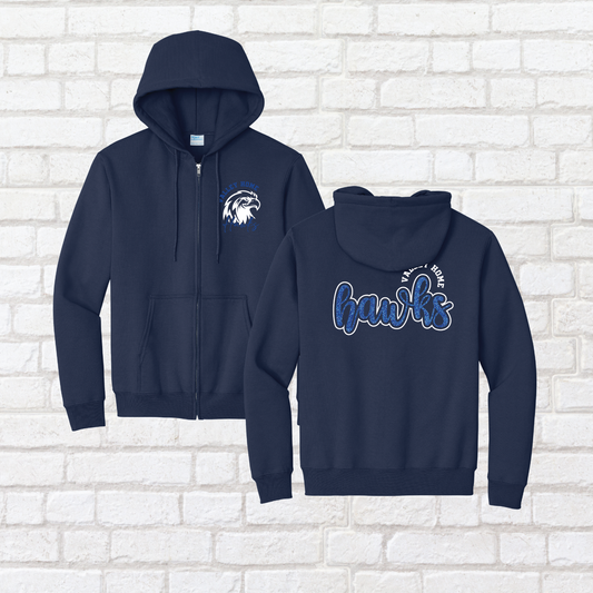 LC 2/Logo 2 Valley Home Zip Up Hoodie