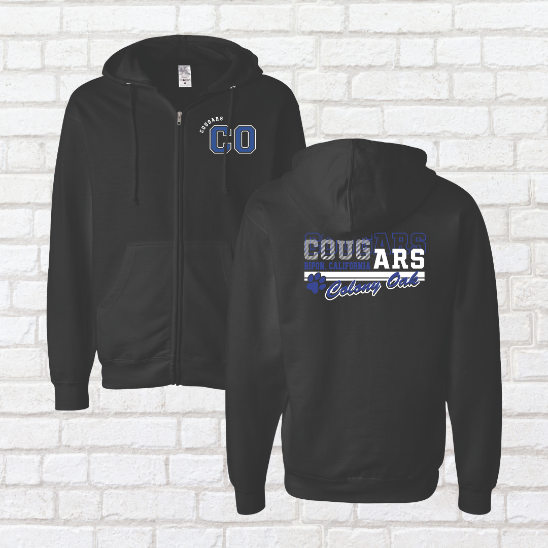 Colony Oak Line Art Zip Up Hoodie