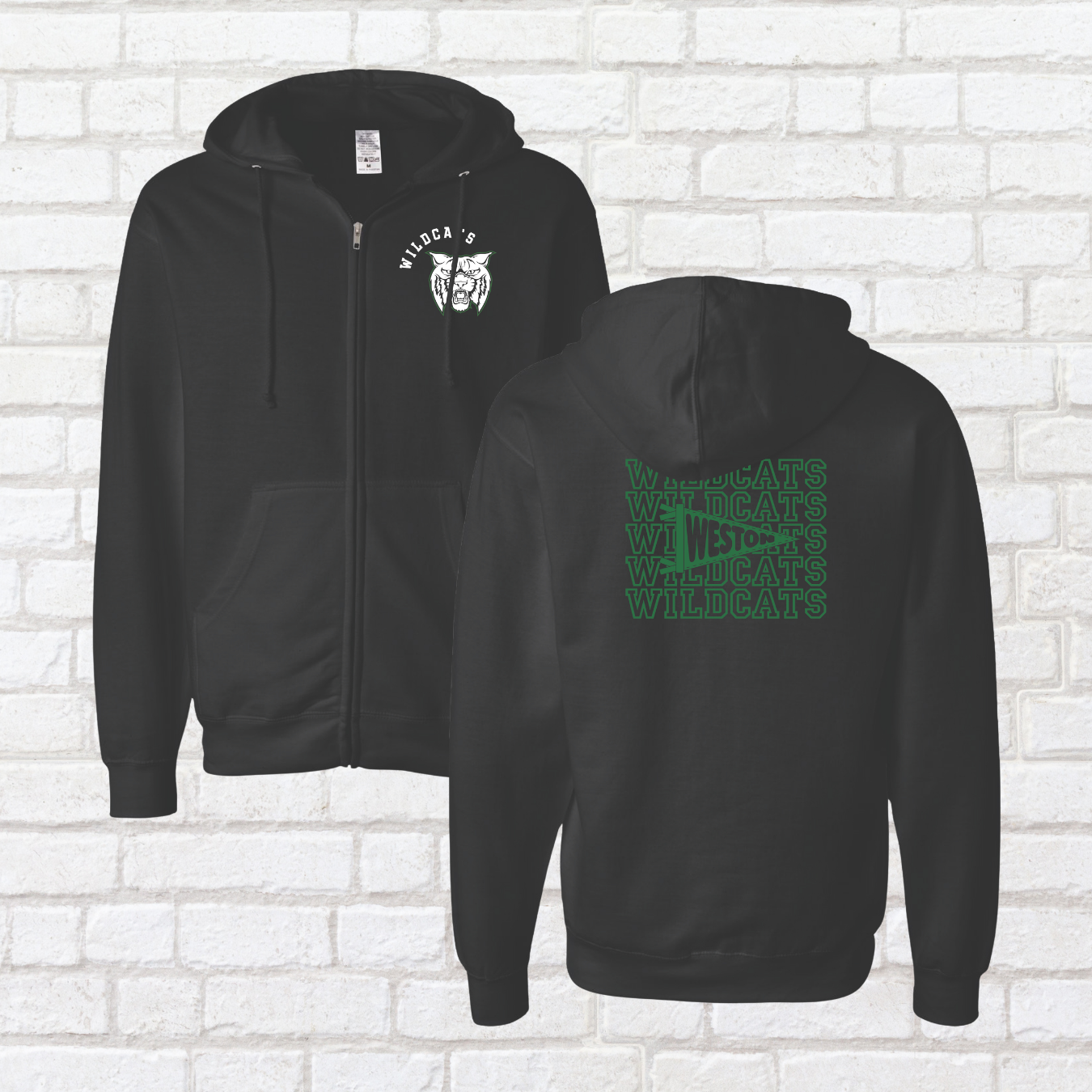 Pennant Flag Zip Up Hoodie