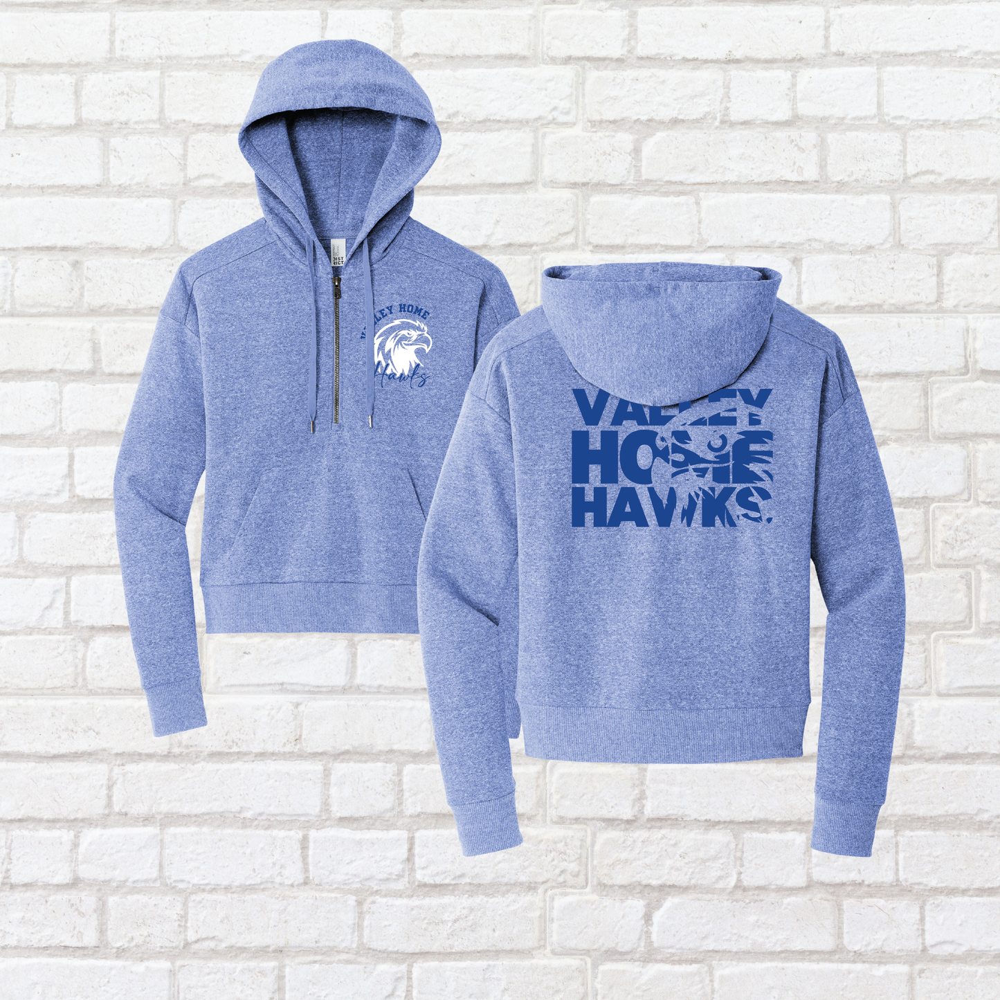 Women's Cropped 1/4 Zip Hoodie