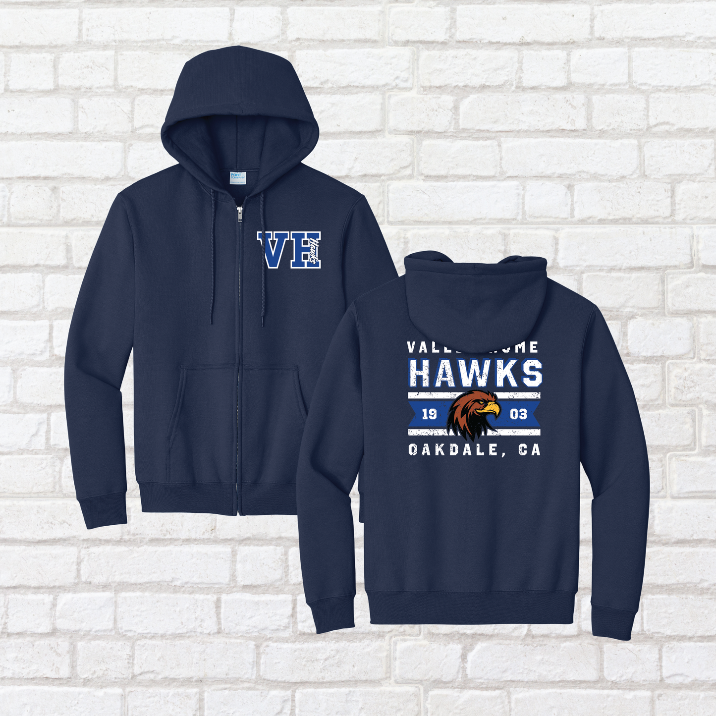 LC 1/Logo 5 Valley Home Zip Up Hoodie