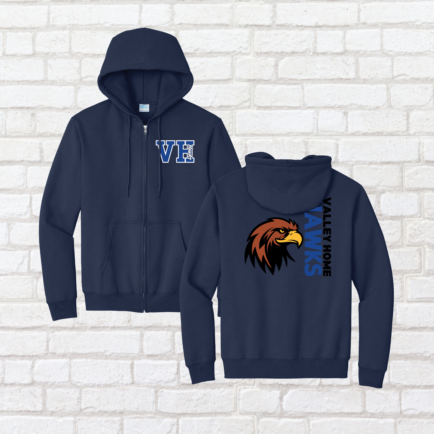 LC 1/Logo 4 Valley Home Zip Up Hoodie