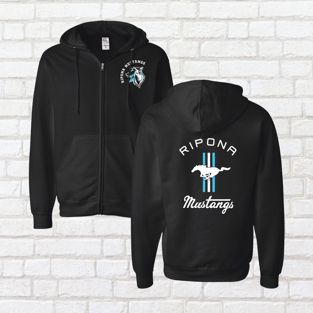 Ripona Mustang Zip Up Hoodie
