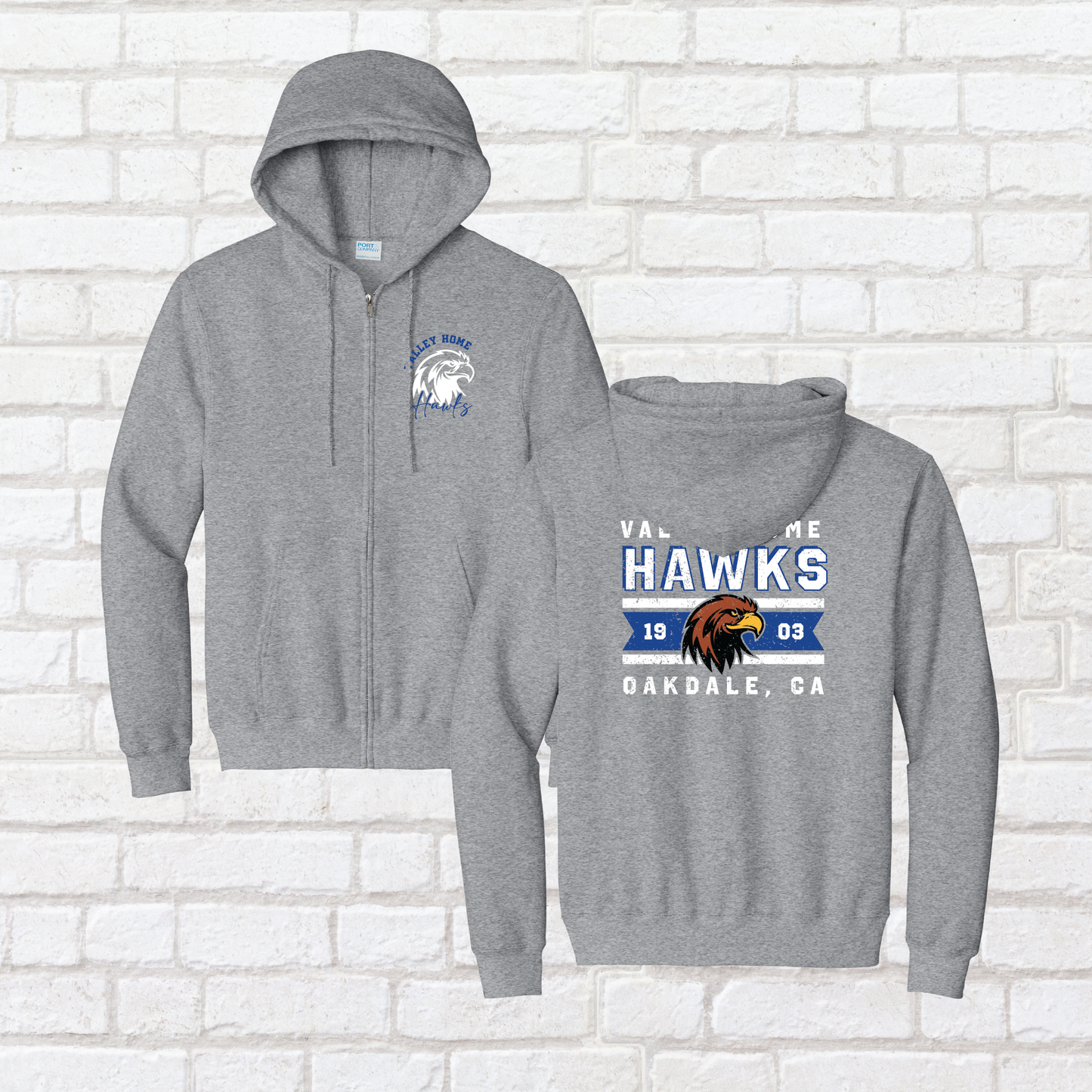 LC 2/Logo 5 Valley Home Zip Up Hoodie