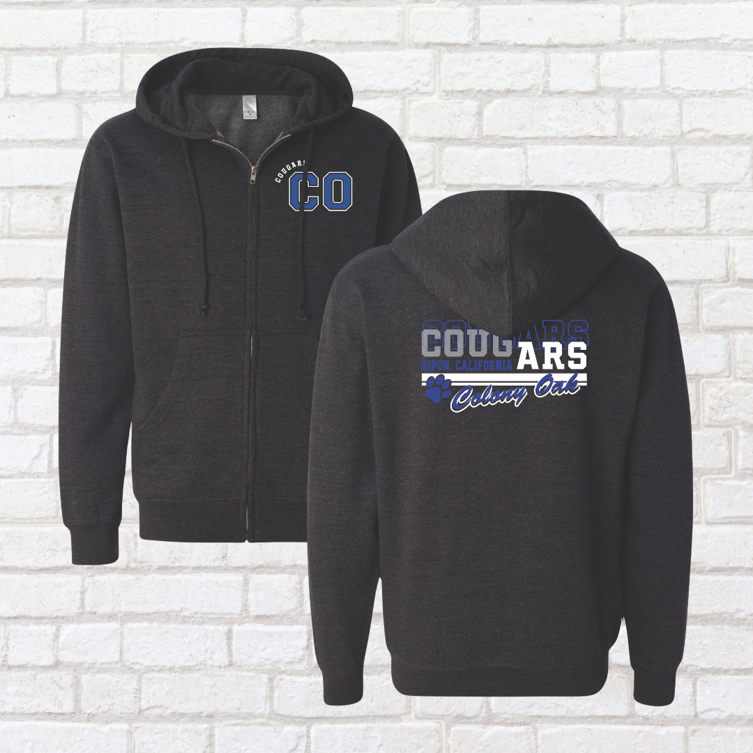 Colony Oak Line Art Zip Up Hoodie