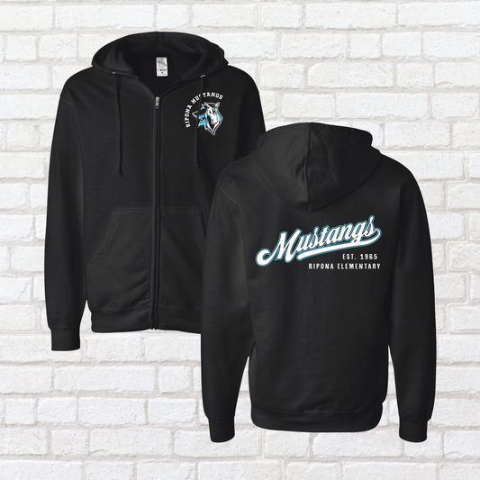 Vintage Mustang Zip Up Hoodie