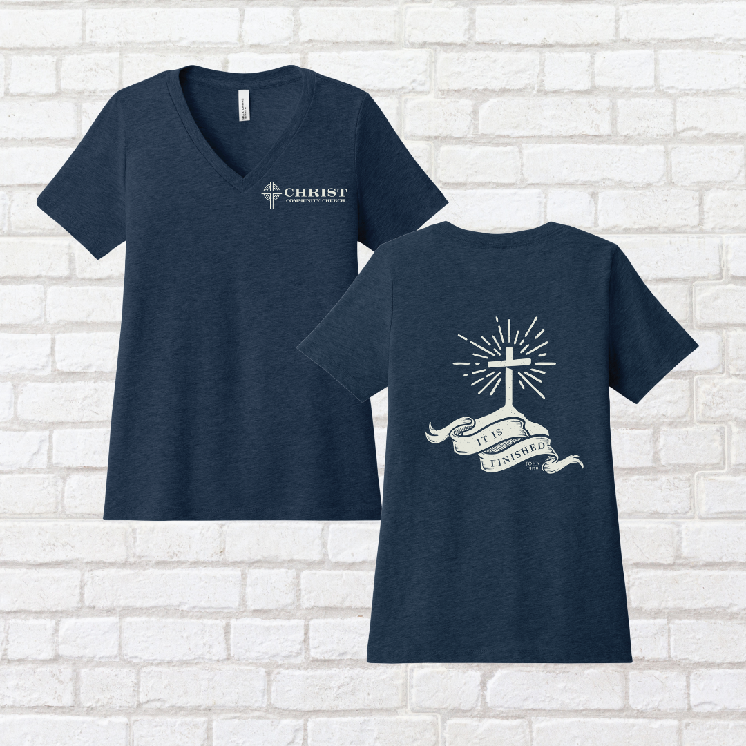 It is Finished Women's Relaxed V Neck Tee