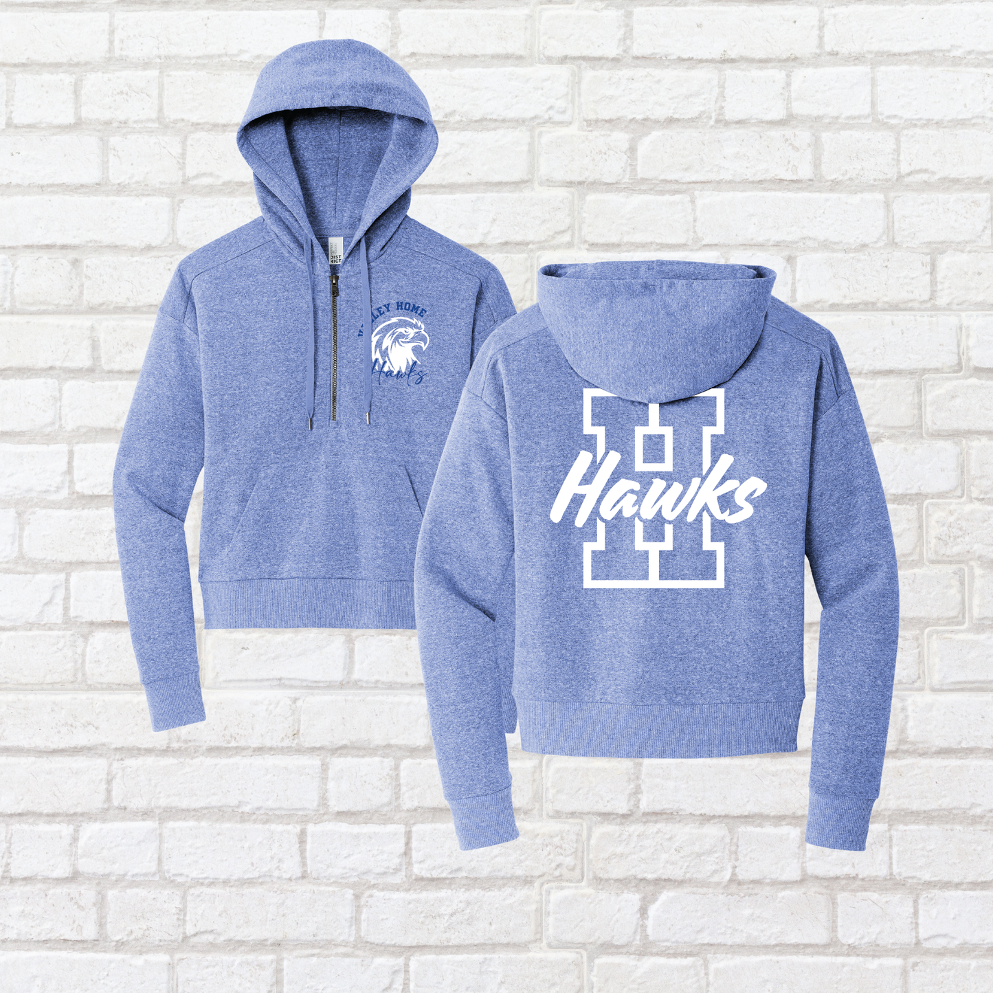 Women's Cropped 1/4 Zip Hoodie