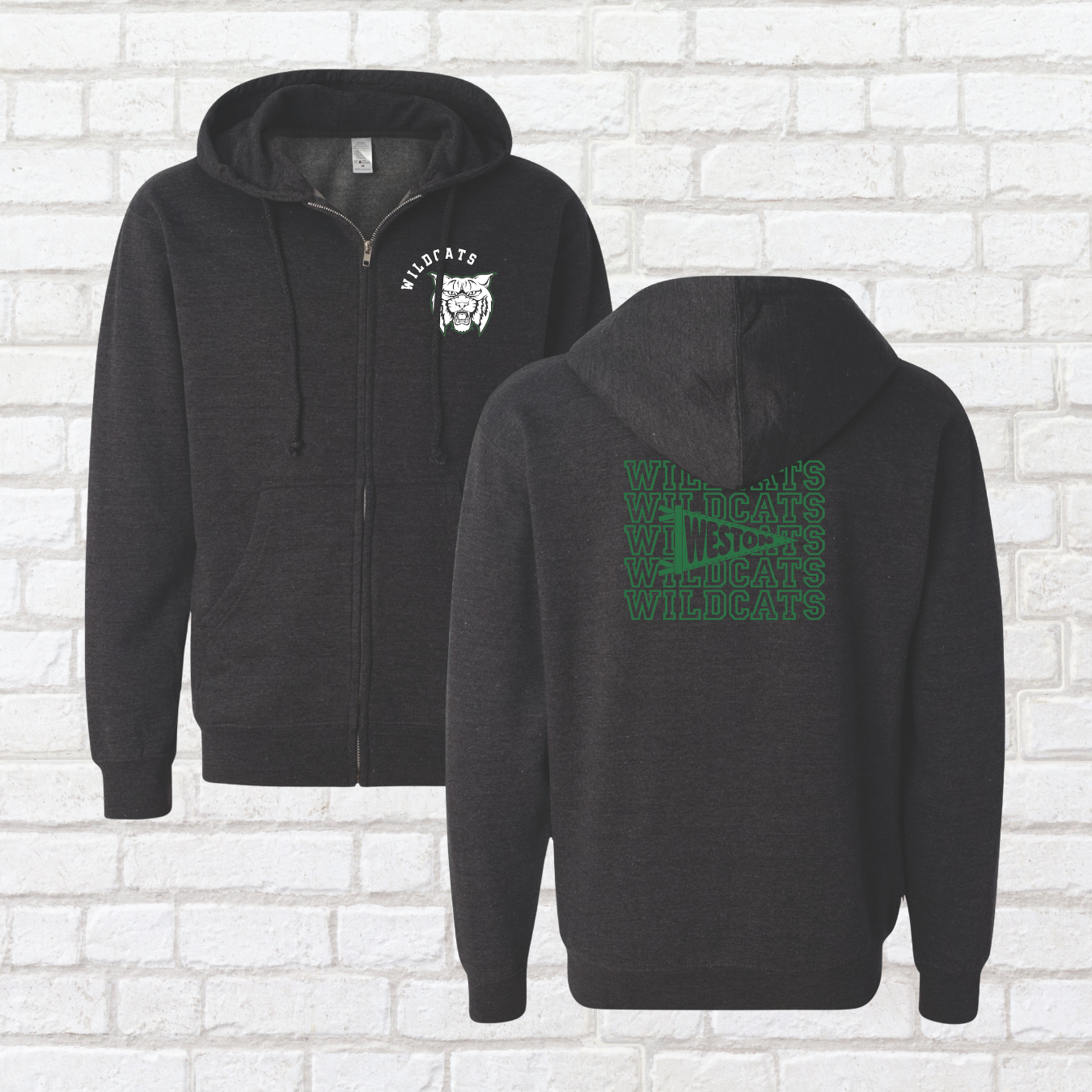 Pennant Flag Zip Up Hoodie