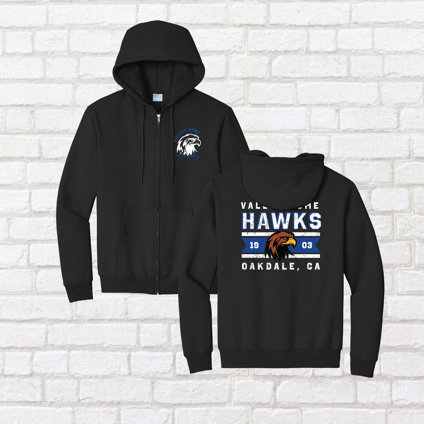 LC 2/Logo 5 Valley Home Zip Up Hoodie