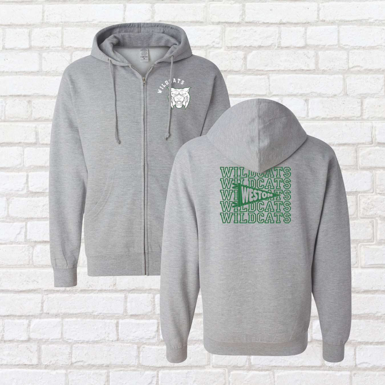 Pennant Flag Zip Up Hoodie