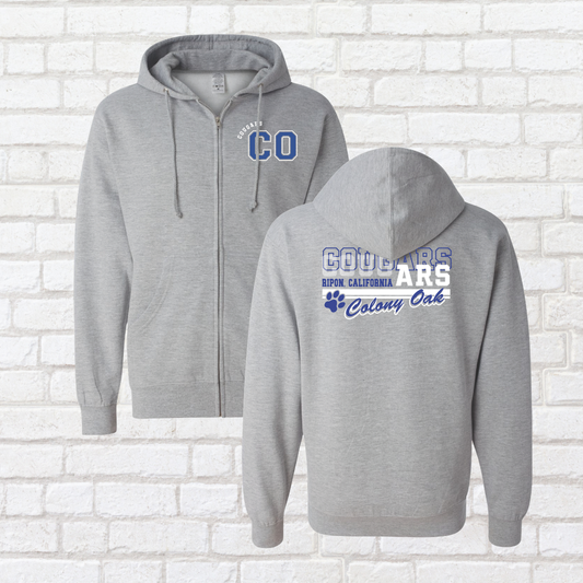 Colony Oak Line Art Zip Up Hoodie