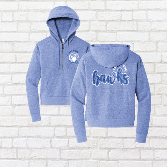 Women's Cropped 1/4 Zip Hoodie