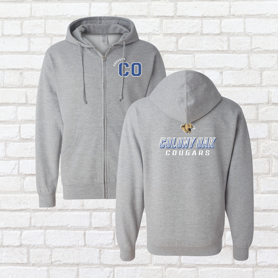 Athletic Cougars Zip Up Hoodie