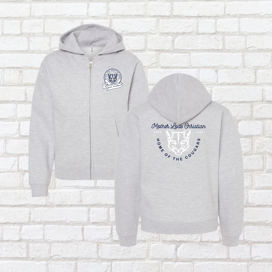 MLCS Curly Cougar Zip Up Hoodie