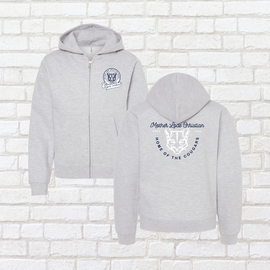 MLCS Curly Cougar Zip Up Hoodie