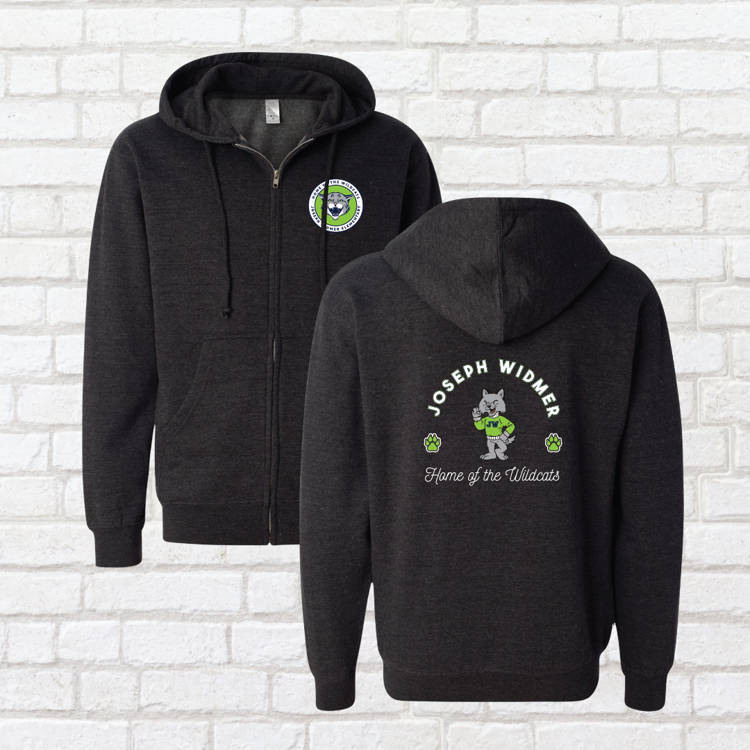 Wildcat Caricature Zip Up Hoodie