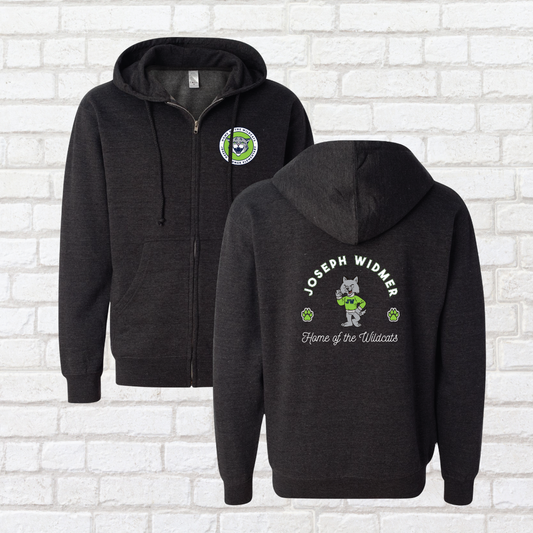 Wildcat Caricature Zip Up Hoodie