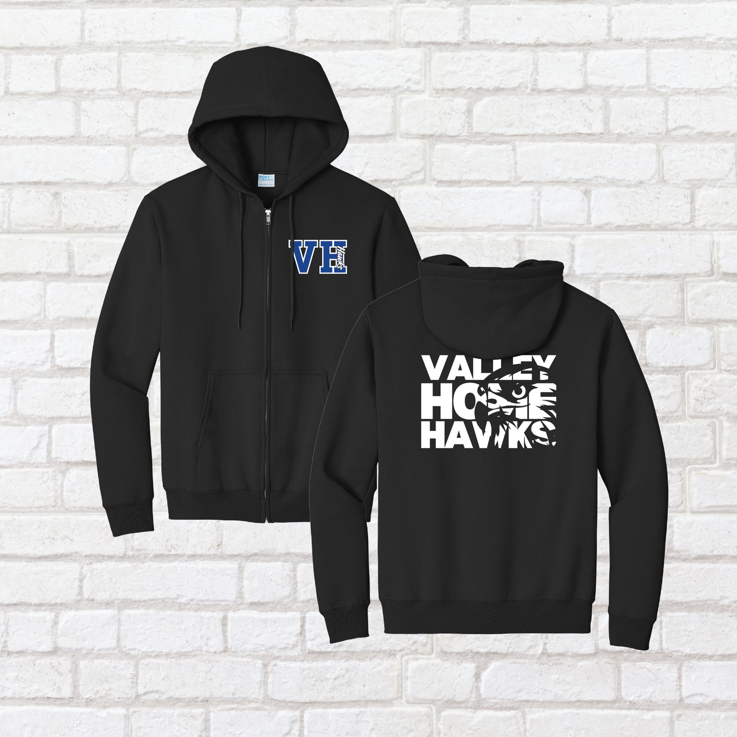 LC 1/Logo 1 Valley Home Zip Up Hoodie