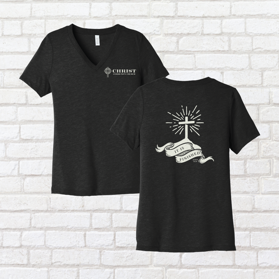 It is Finished Women's Relaxed V Neck Tee