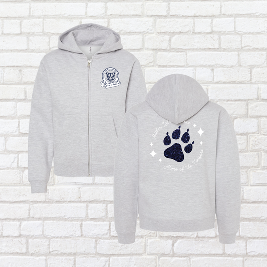 MLCS Glitter Paw Zip Up Hoodie