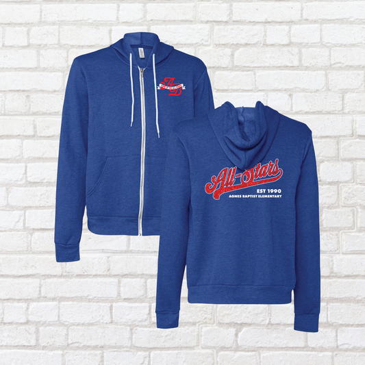 Classic AB Glitter Zip Up Hoodie