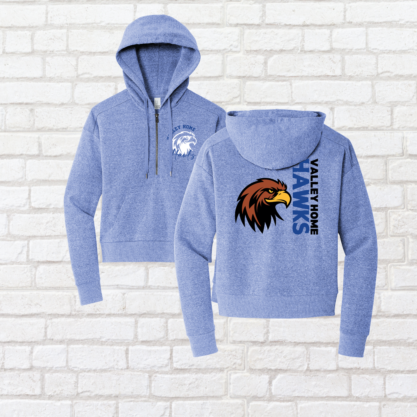 Women's Cropped 1/4 Zip Hoodie