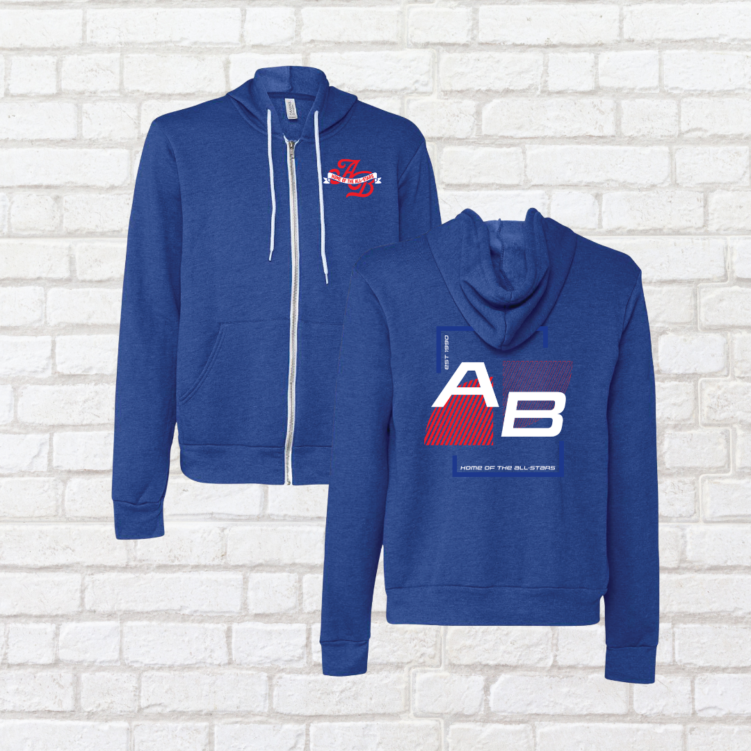 Sporty All Stars Zip Up Hoodie
