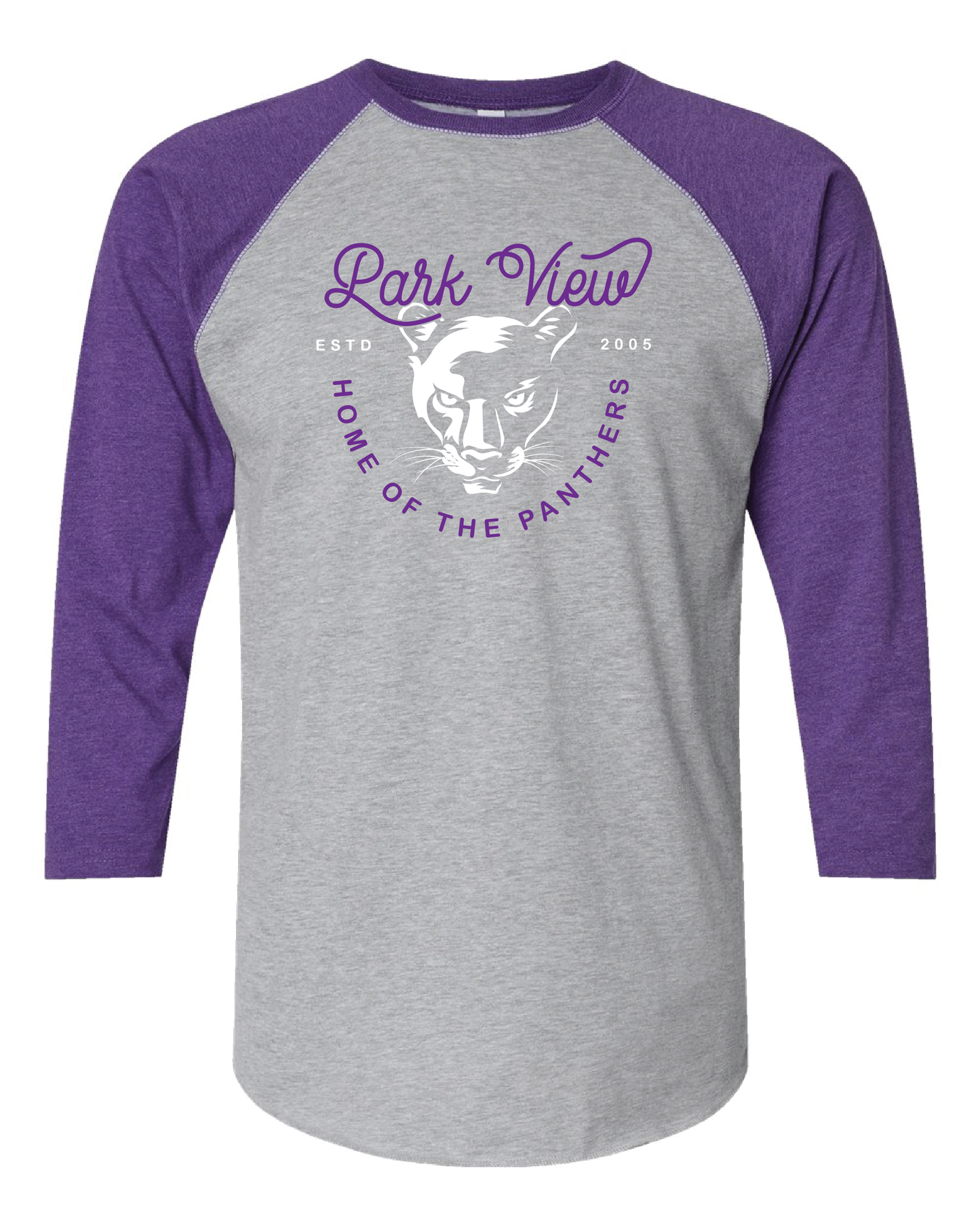 Park View Baseball Style Tee (choose your logo)