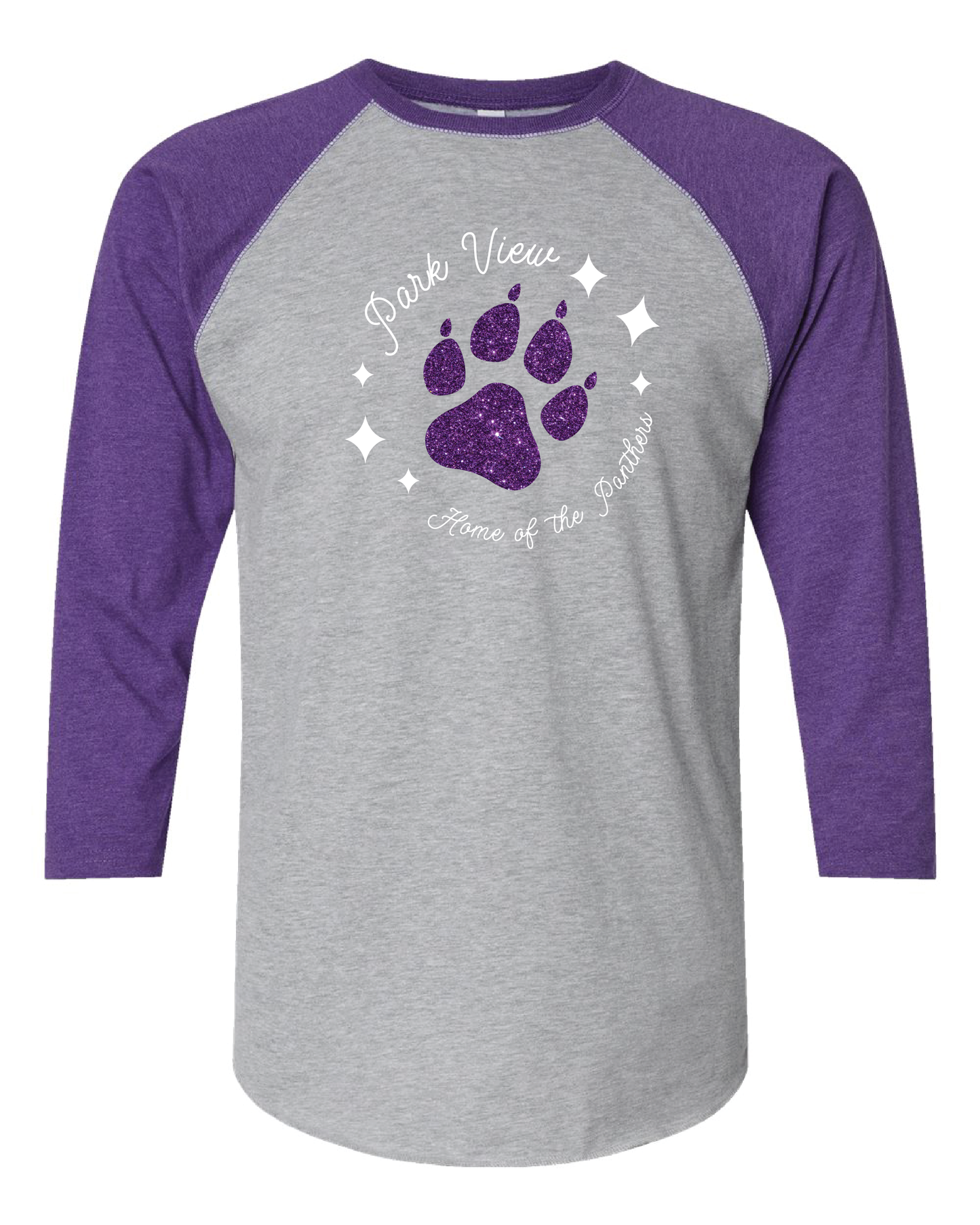 Park View Baseball Style Tee (choose your logo)