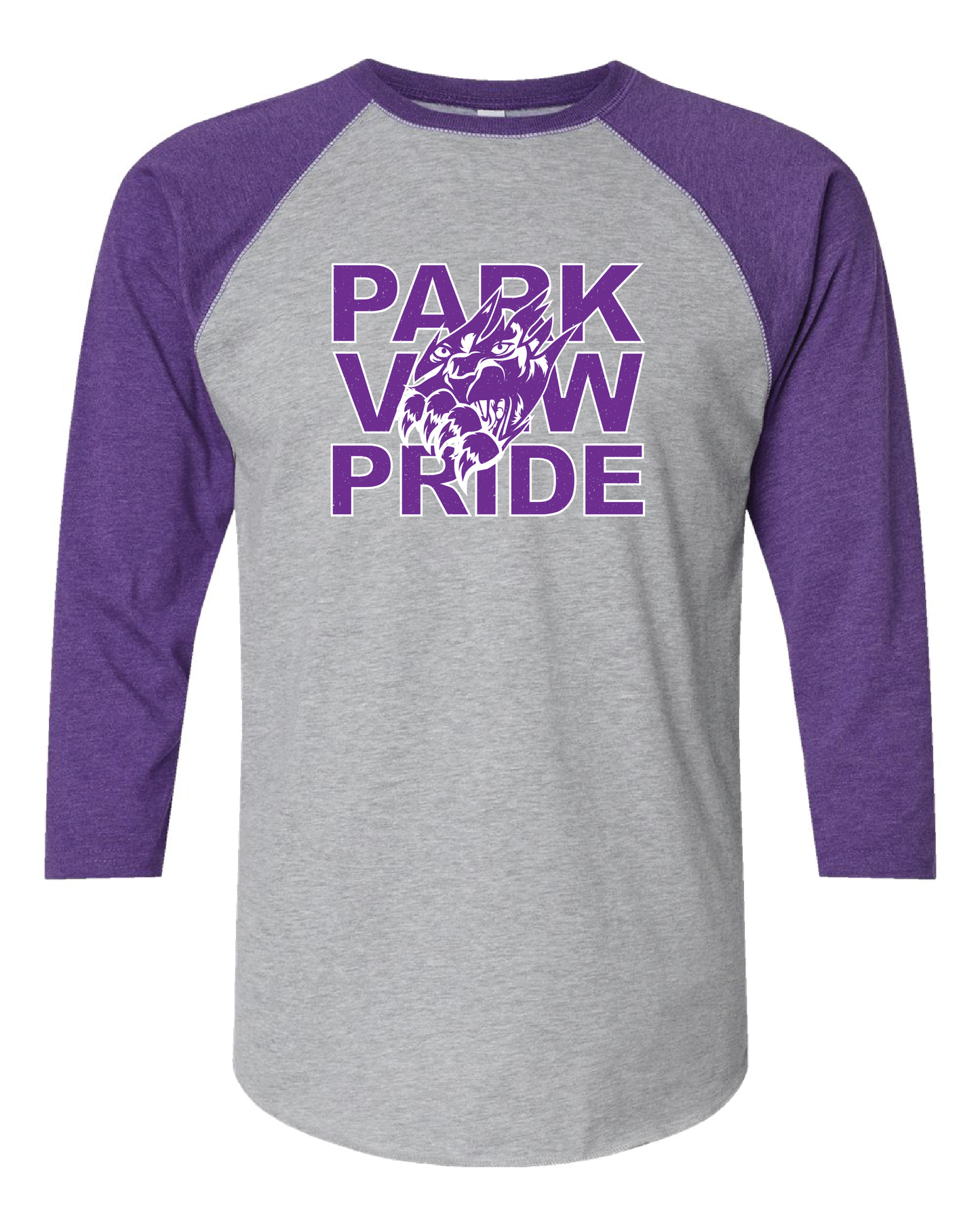 Park View Baseball Style Tee (choose your logo)