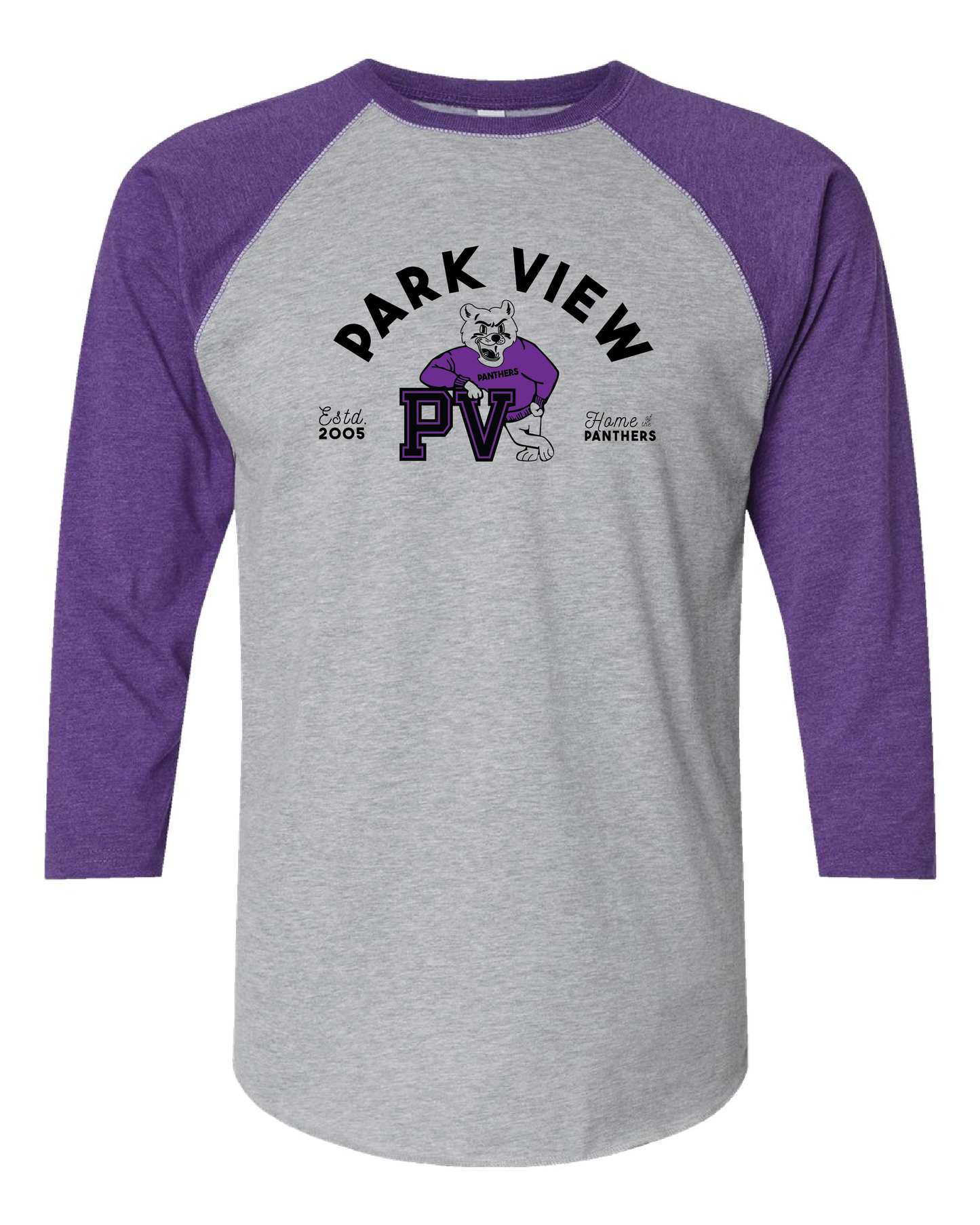 Park View Baseball Style Tee (choose your logo)