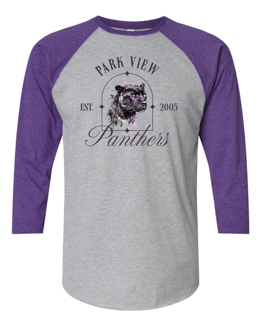 Park View Baseball Style Tee (choose your logo)