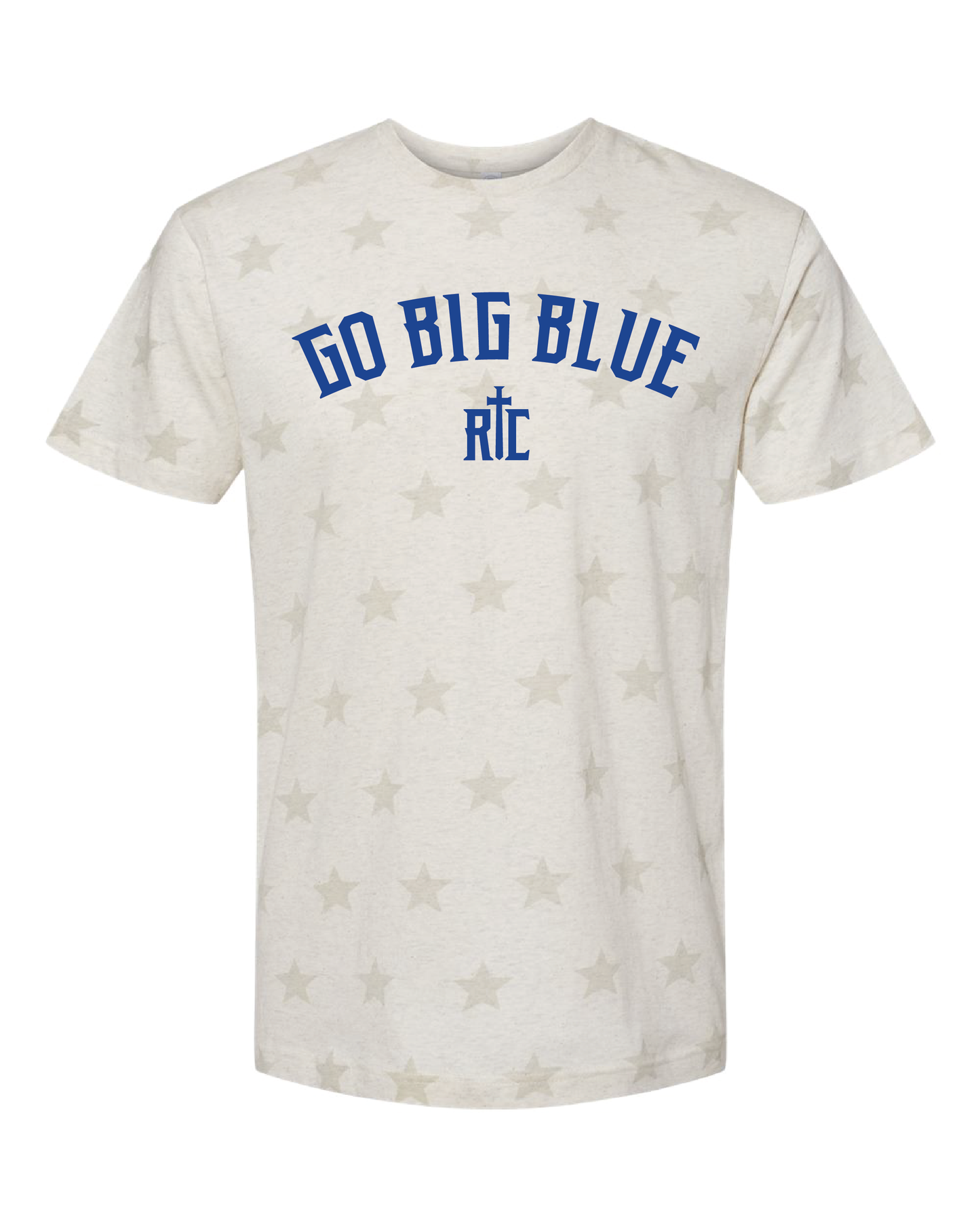 Go Big Blue Puff Paint Tee