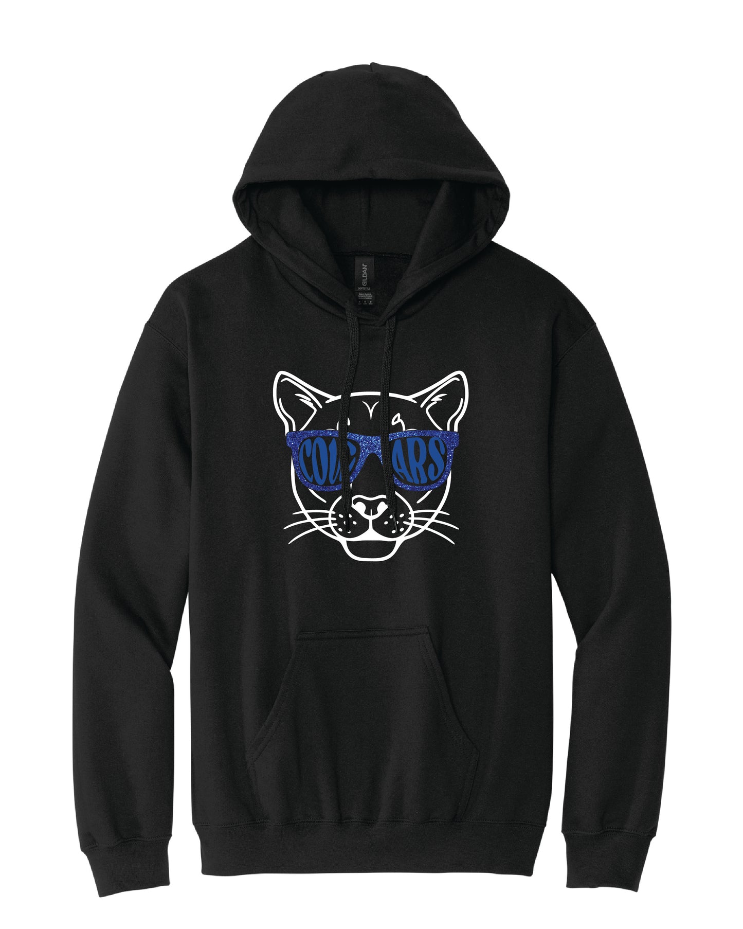 Cougar Glitter Glasses Hoodie