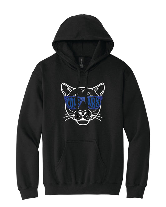 Cougar Glitter Glasses Hoodie