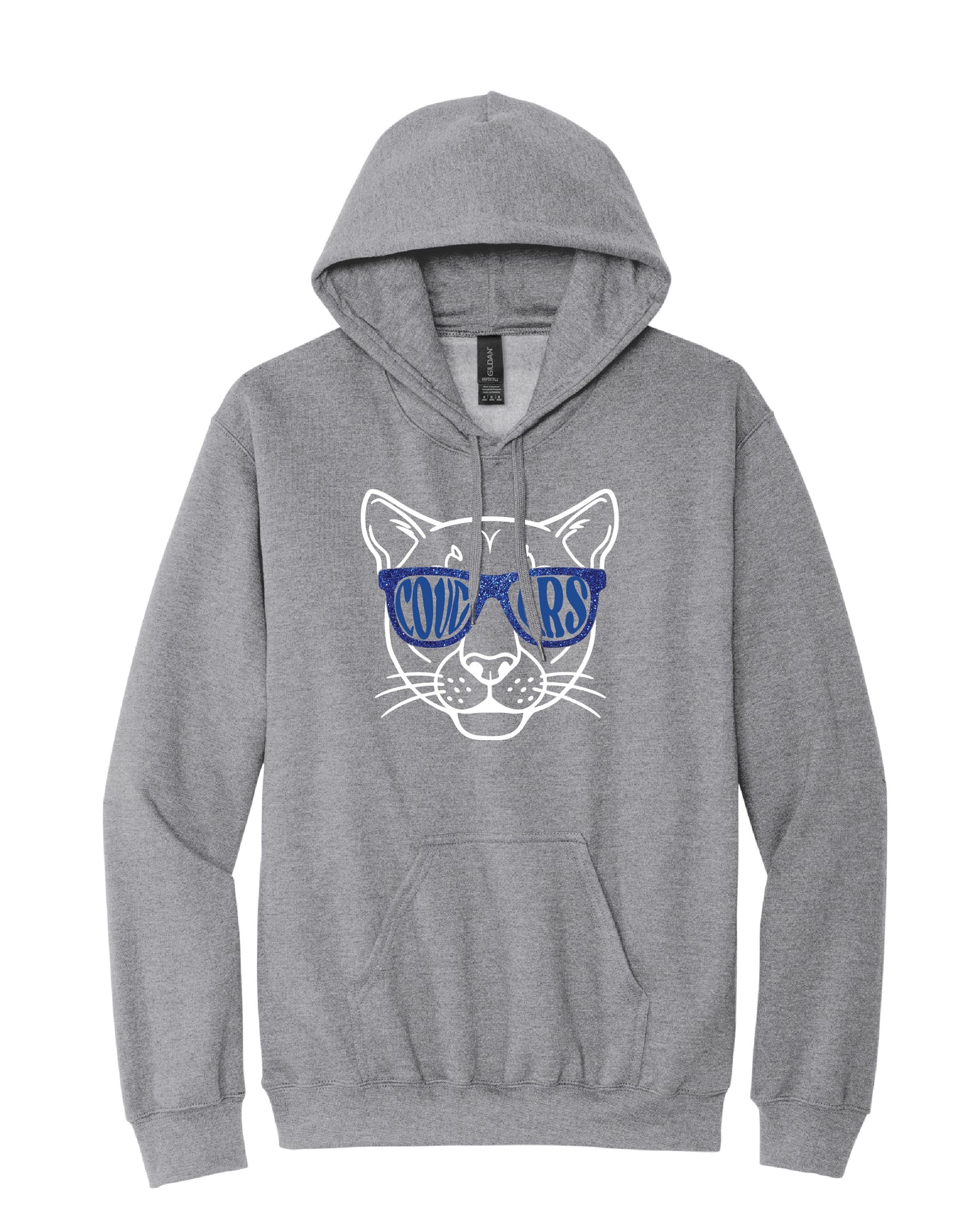 Cougar Glitter Glasses Hoodie