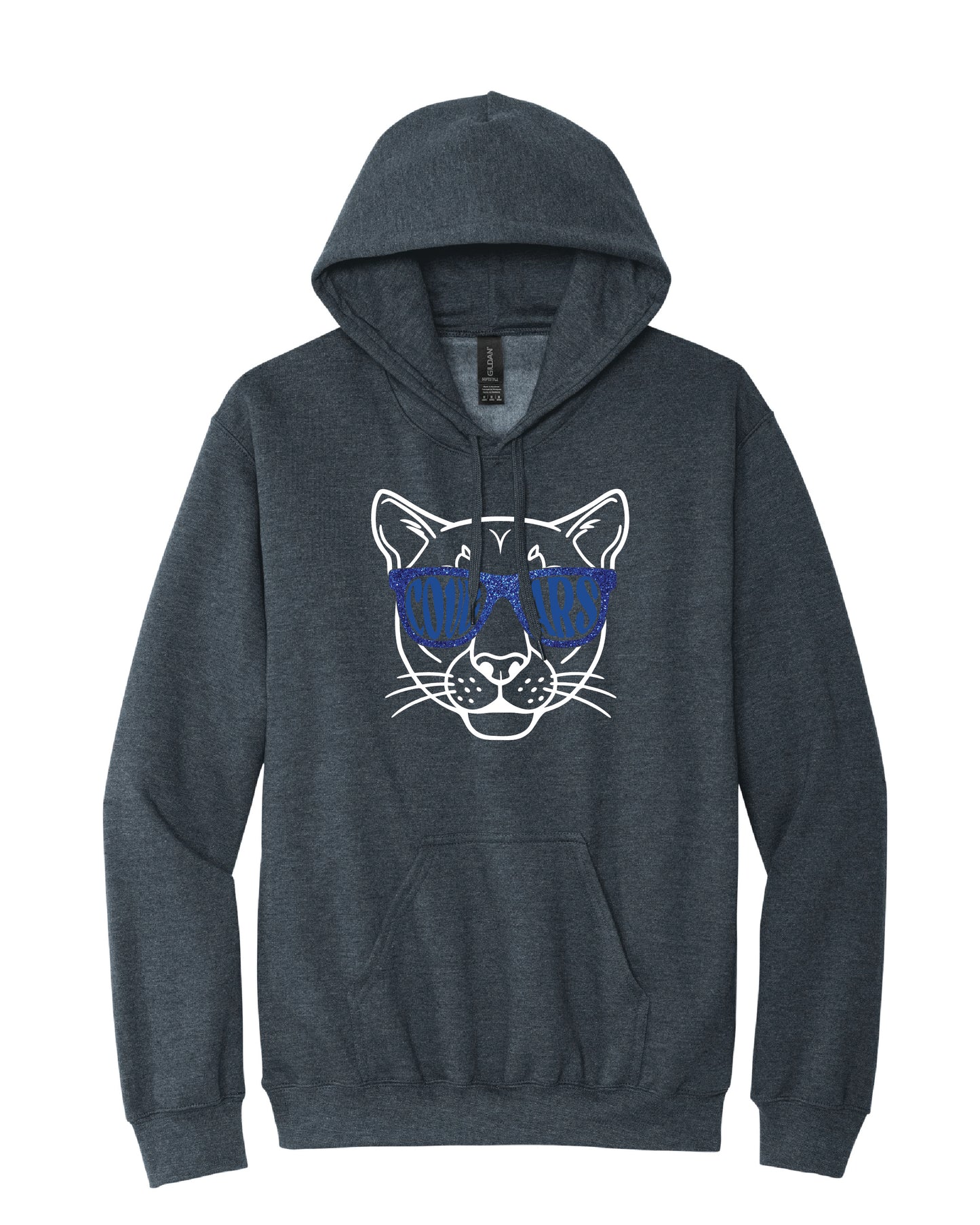 Cougar Glitter Glasses Hoodie