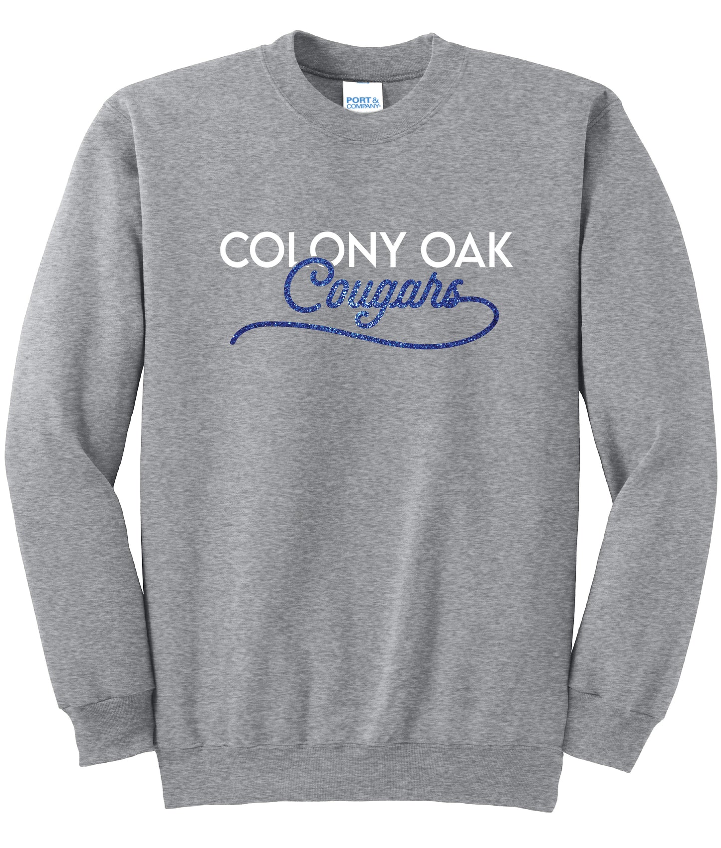 Glitter Script Cougars Crewneck Sweatshirt