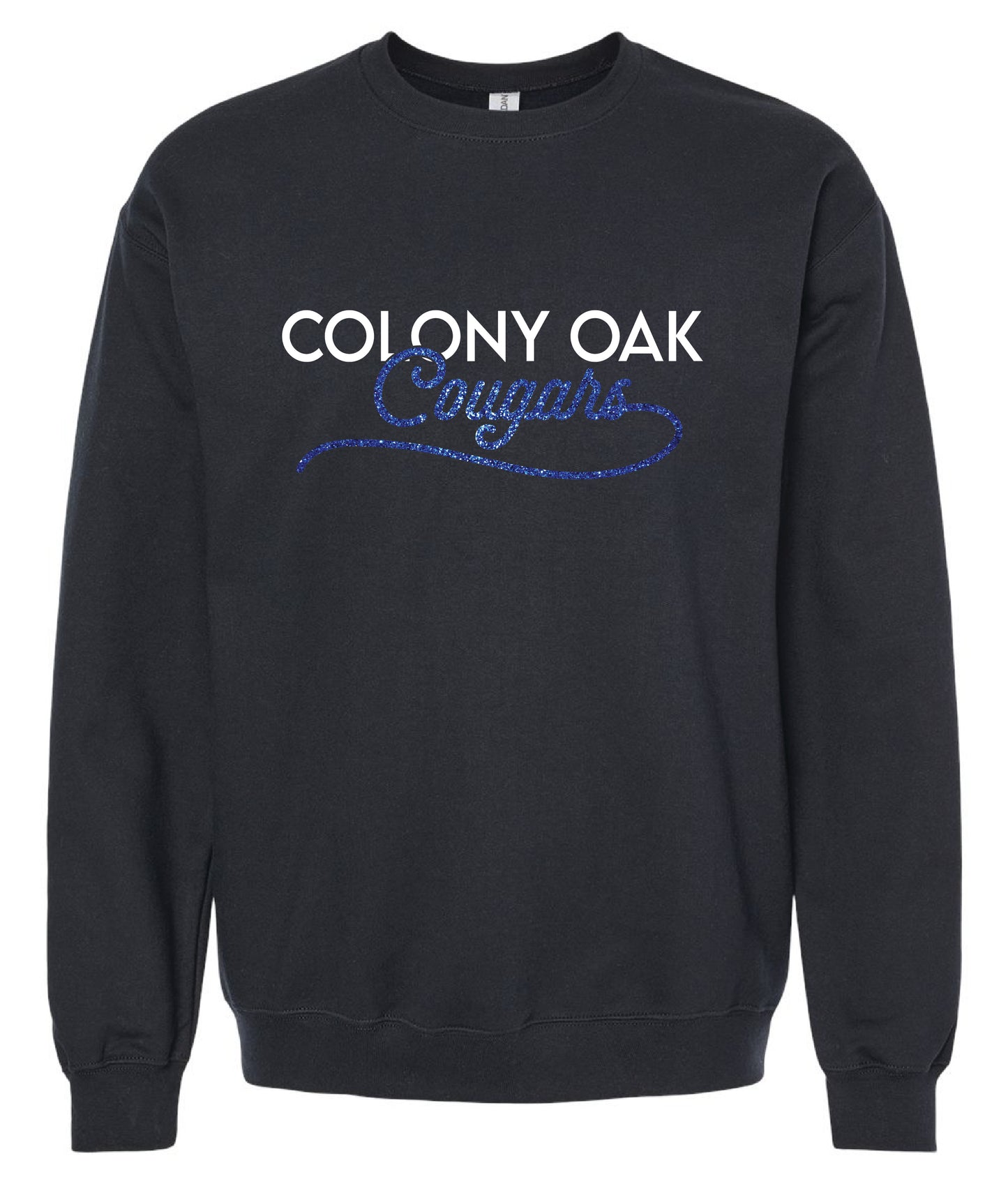 Glitter Script Cougars Crewneck Sweatshirt