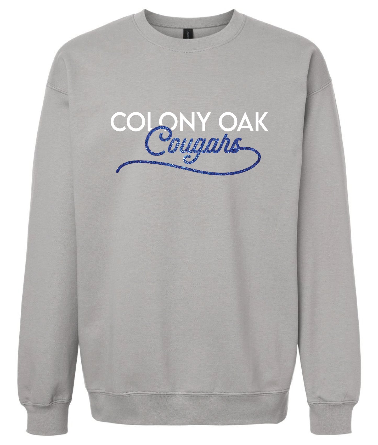 Glitter Script Cougars Crewneck Sweatshirt