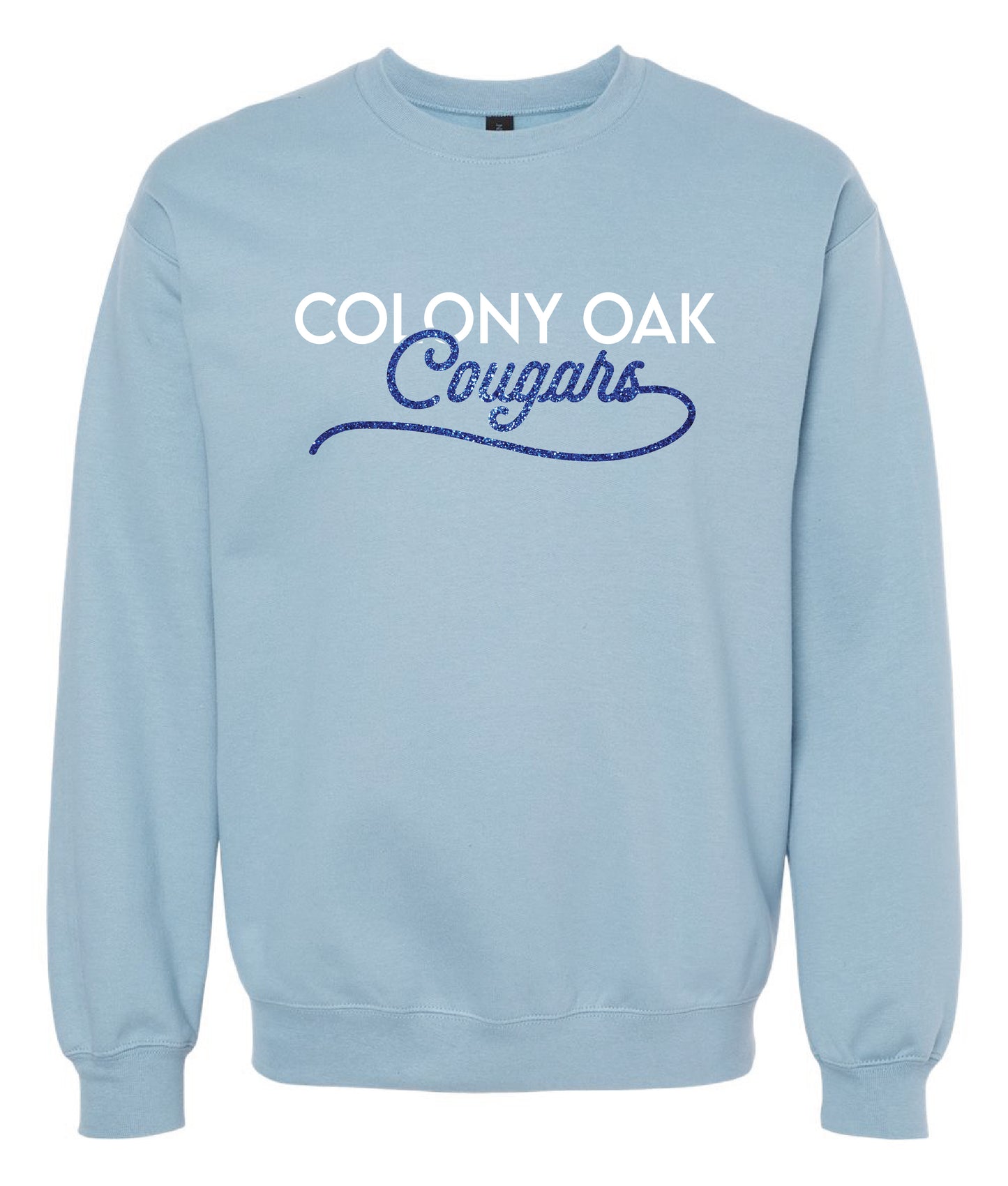 Glitter Script Cougars Crewneck Sweatshirt