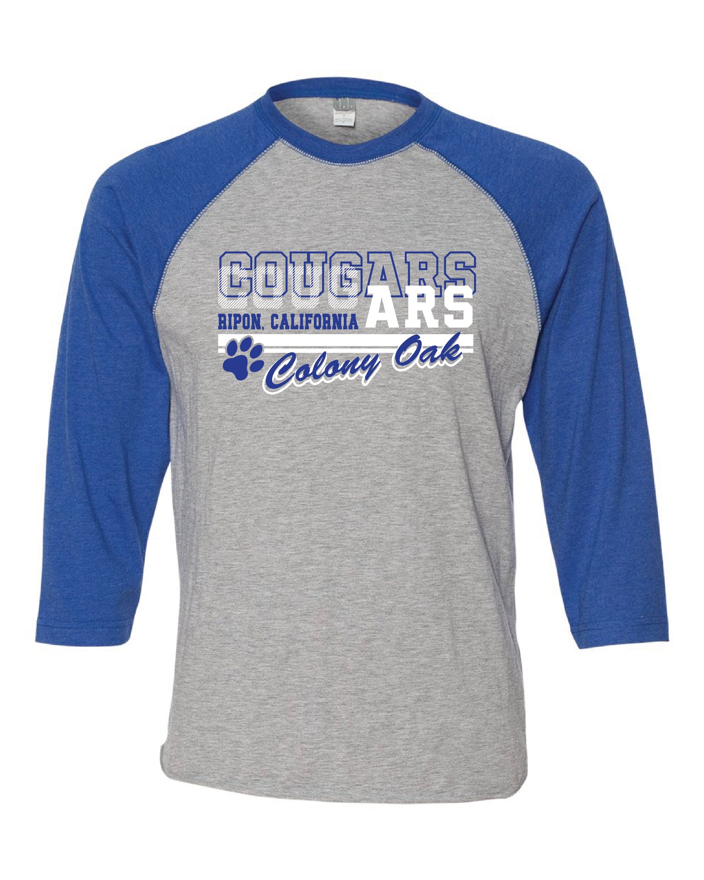 Colony Oak Baseball Style Tee (choose your design)