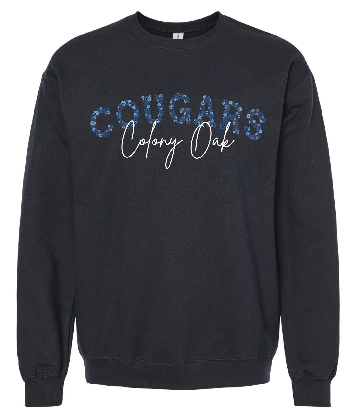 Floral Cougars Crewneck Sweatshirt