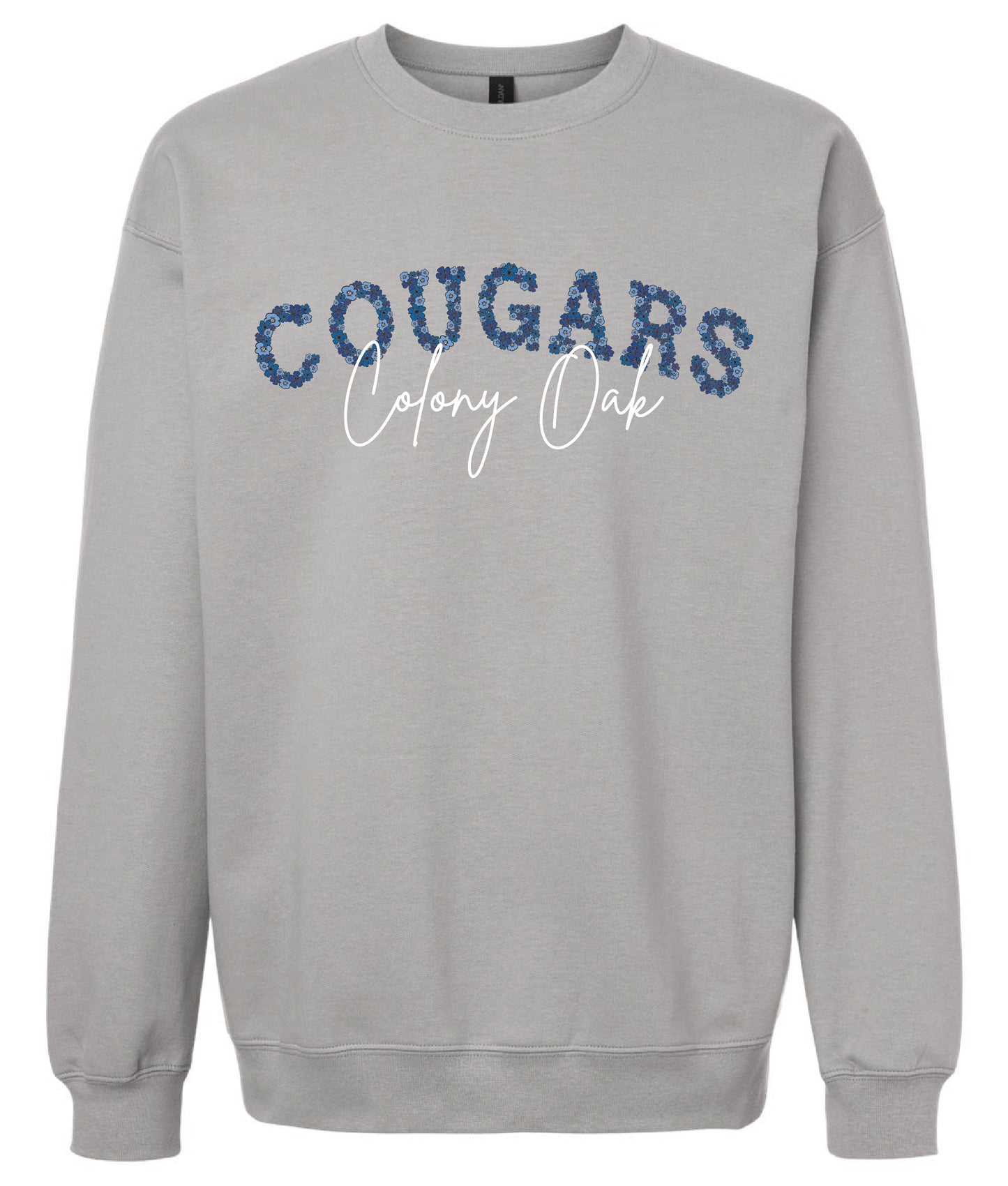Floral Cougars Crewneck Sweatshirt