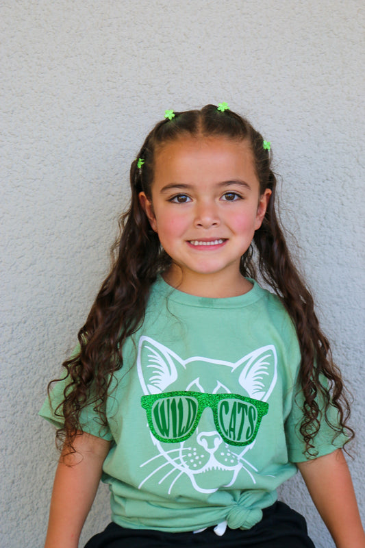 Glitter Cat Glasses Shirt