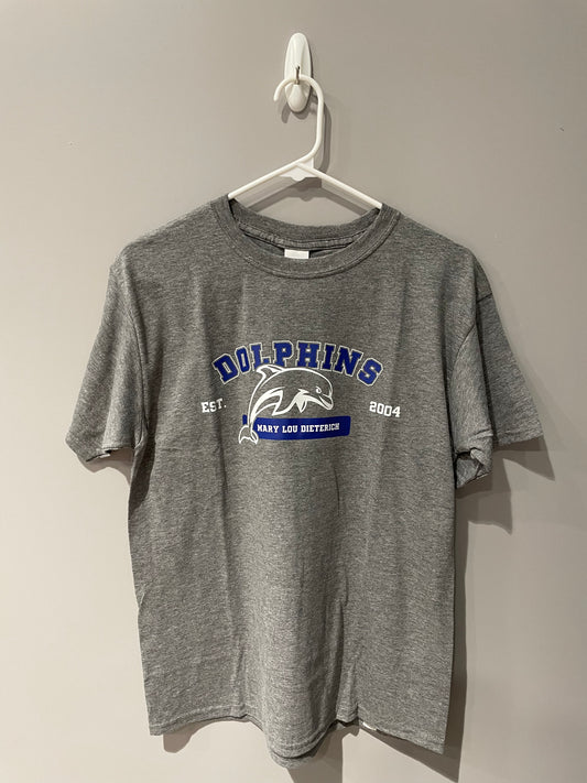 MLD Blue Collegiate Dolphin Tee