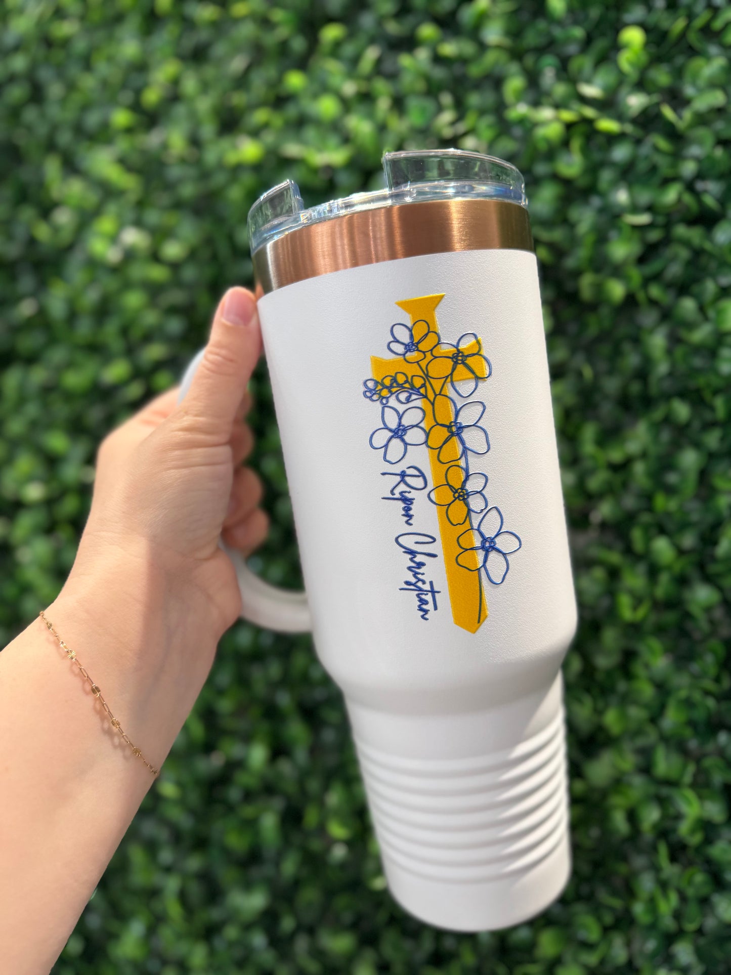 UV Printed 40 oz Travel Mug with Straw