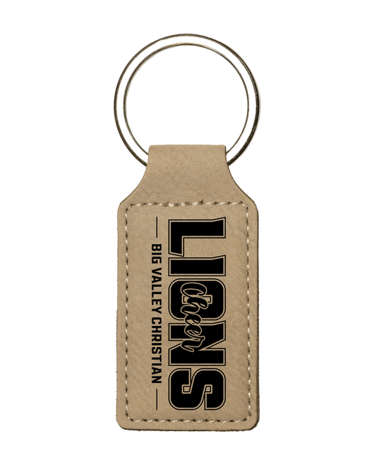 Engraved Leather Keychain